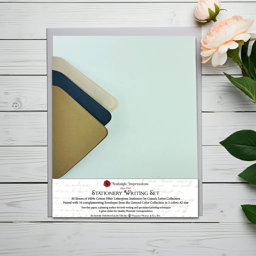 Letterpress Stationery Set with envelopes- 8.5x11- 100% Cotton printable- 20/10-multi-colors - Image 6