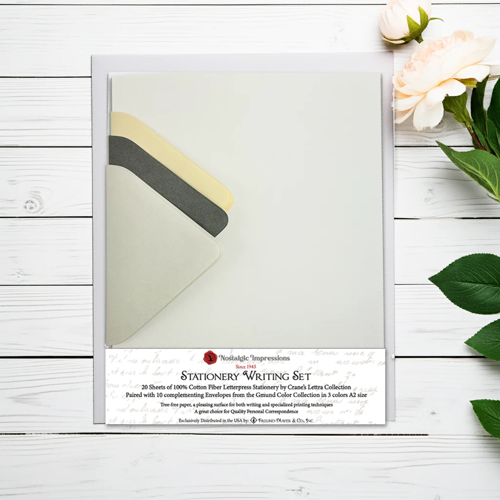 Letterpress Stationery Set with envelopes- 8.5x11- 100% Cotton printable- 20/10-multi-colors - Image 8
