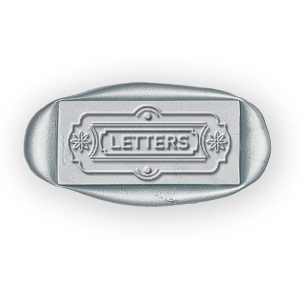 Letters  Wax Seal Stamp #5776 Rectangular- USA Handcrafted - Image 2