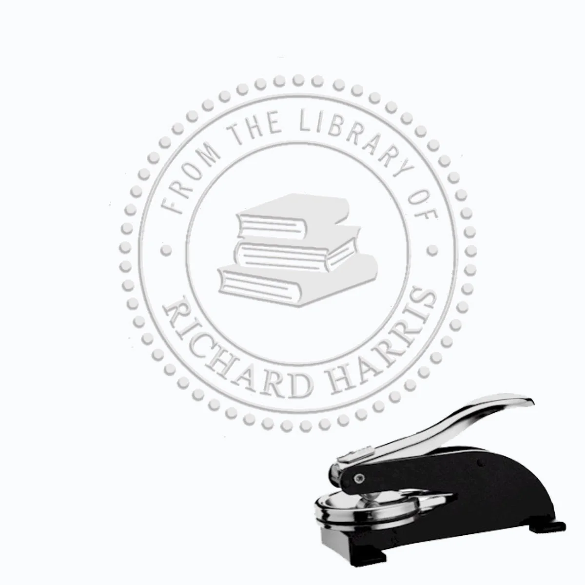 Library Round Address Book Embosser #122 1.625" imprint