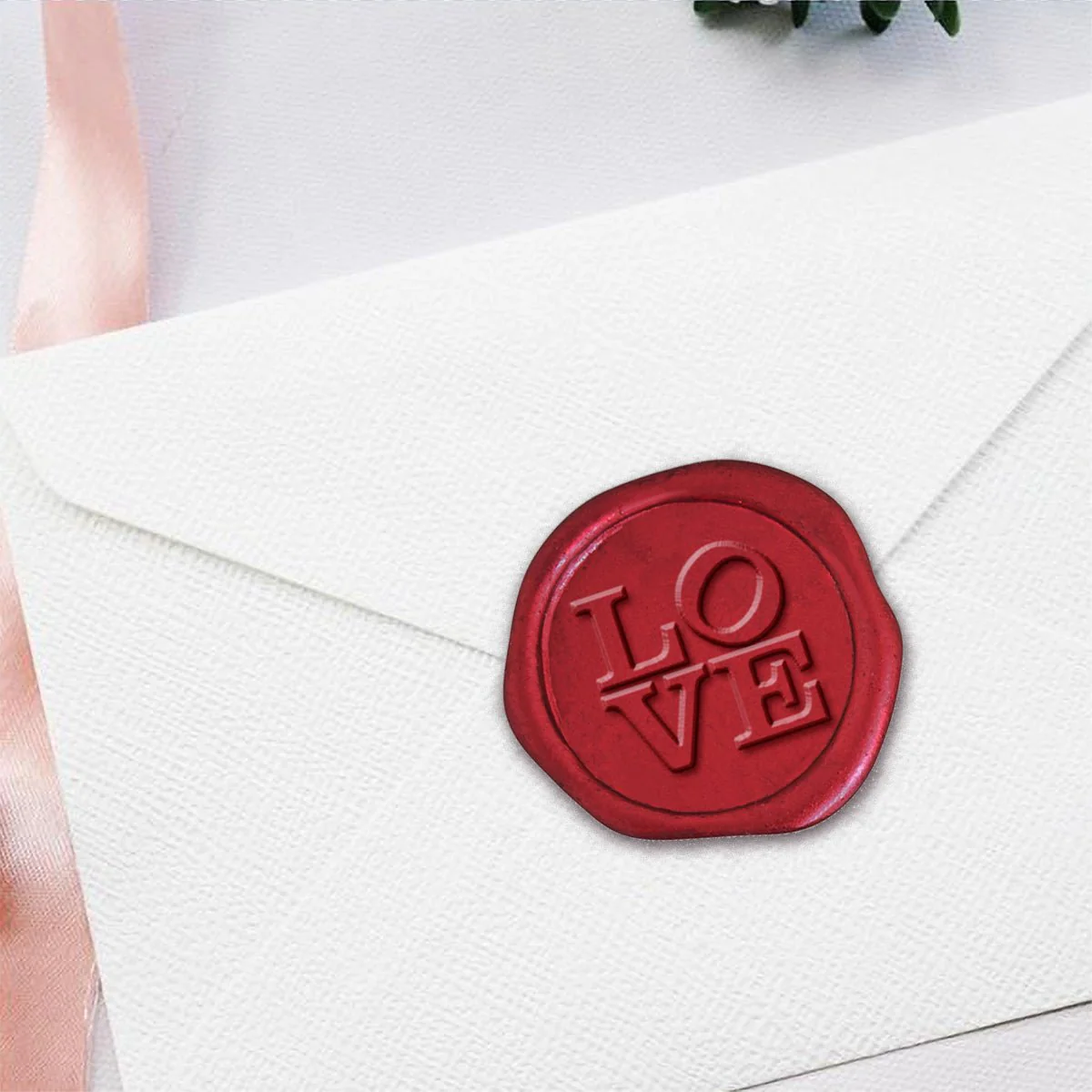 LOVE Hand Pressed Adhesive Wax Seals #1381PNS
