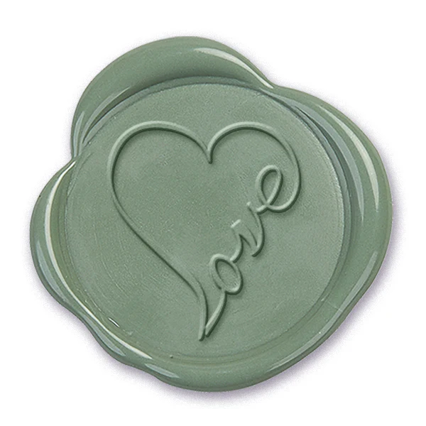 Love Heart Wax Seal Stamp #1390-USA Handcrafted - Image 2