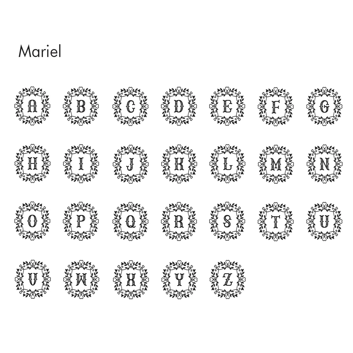 Mariel Initial Custom Wax Seal Stamp #8856 - Square 3/4" - Image 3