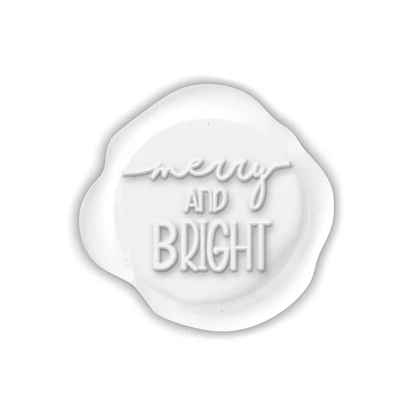 Merry and Bright Adhesive Christmas Wax Seal Stickers 8PK - Hand Pressed 1 1/4" - Image 10