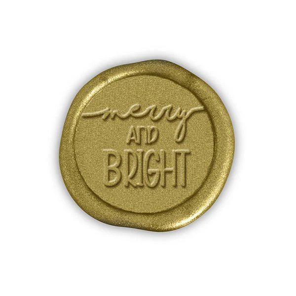 Merry and Bright Adhesive Christmas Wax Seal Stickers 8PK - Hand Pressed 1 1/4" - Image 5