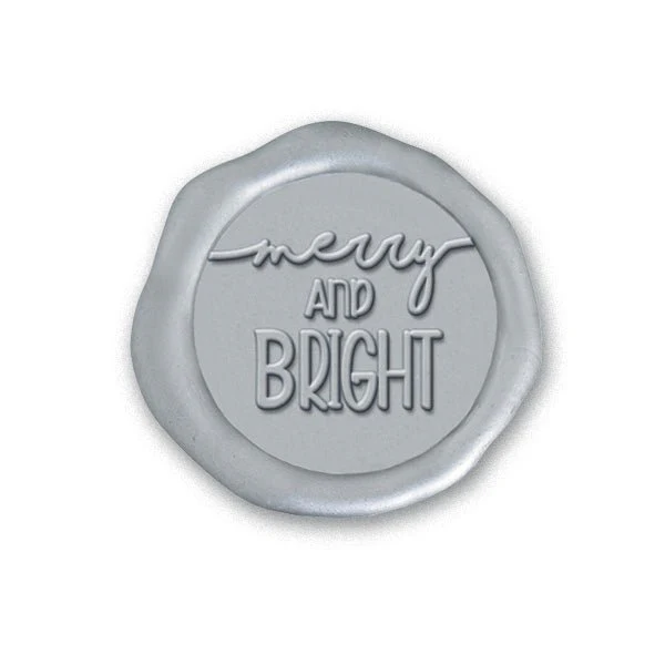 Merry and Bright Adhesive Christmas Wax Seal Stickers 8PK - Hand Pressed 1 1/4" - Image 7