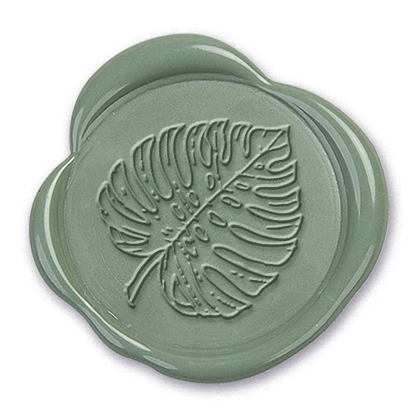 Monstera Leaf Wax Seal Stamp #8503 -USA Handcrafted - Image 2