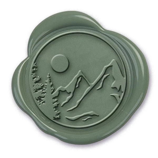 Mountain Scene Hand Pressed Adhesive Wax Seals #7515PNS - Image 2