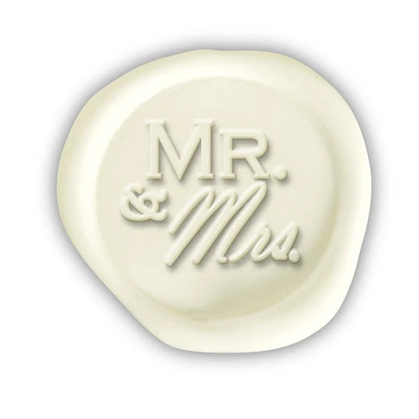 Mr. and Mrs. Hand Pressed Adhesive Wax Seals #R890PNS - Image 2