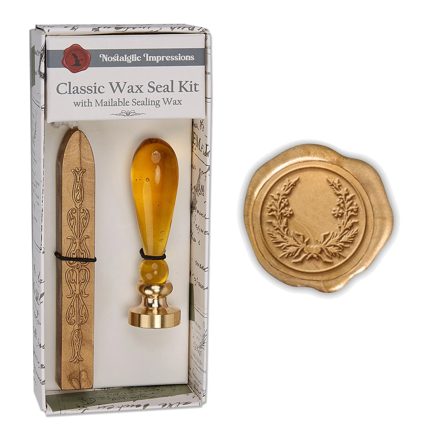 Murano Glass Handle Wax Seal Kit with popular symbols - Image 10