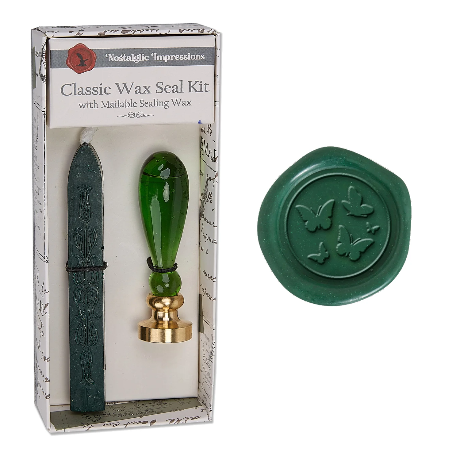 Murano Glass Handle Wax Seal Kit with popular symbols - Image 13