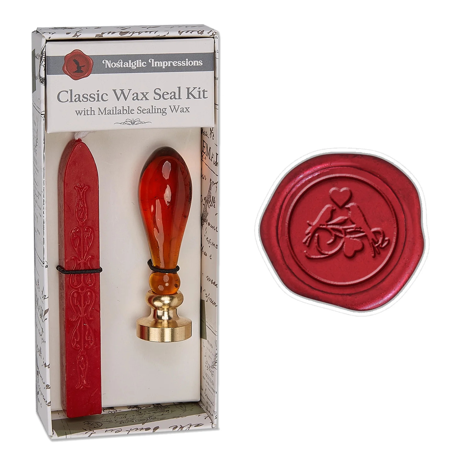 Murano Glass Handle Wax Seal Kit with popular symbols - Image 4