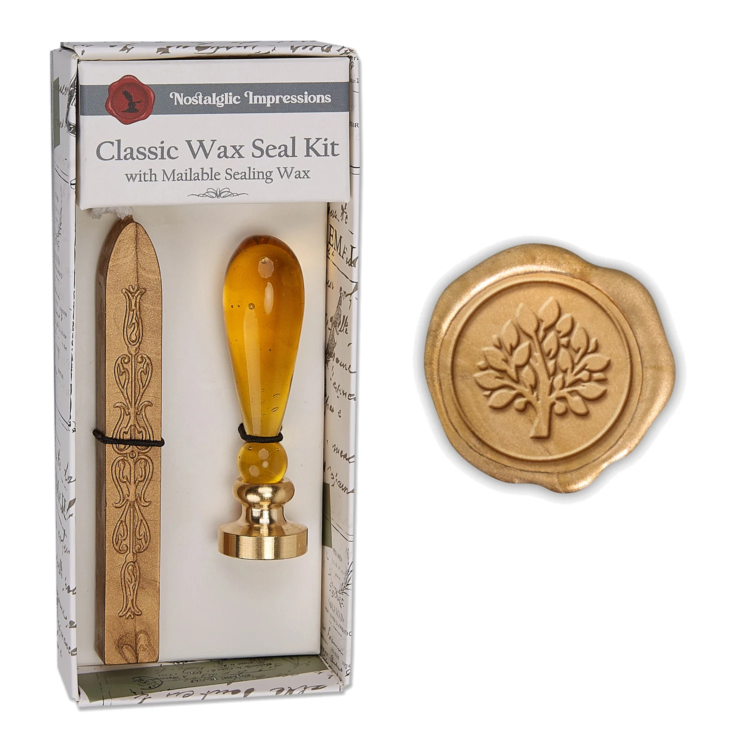 Murano Glass Handle Wax Seal Kit with popular symbols - Image 8