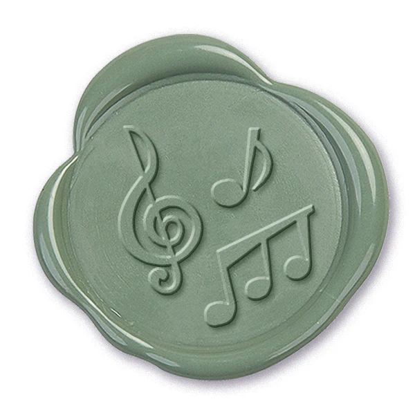 Musical Notes Wax Seal Stamp #4928-USA Handcrafted - Image 2