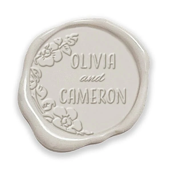 Olivia Couple's Names Wedding Custom Wax Seal Stamp #2515 - Image 2