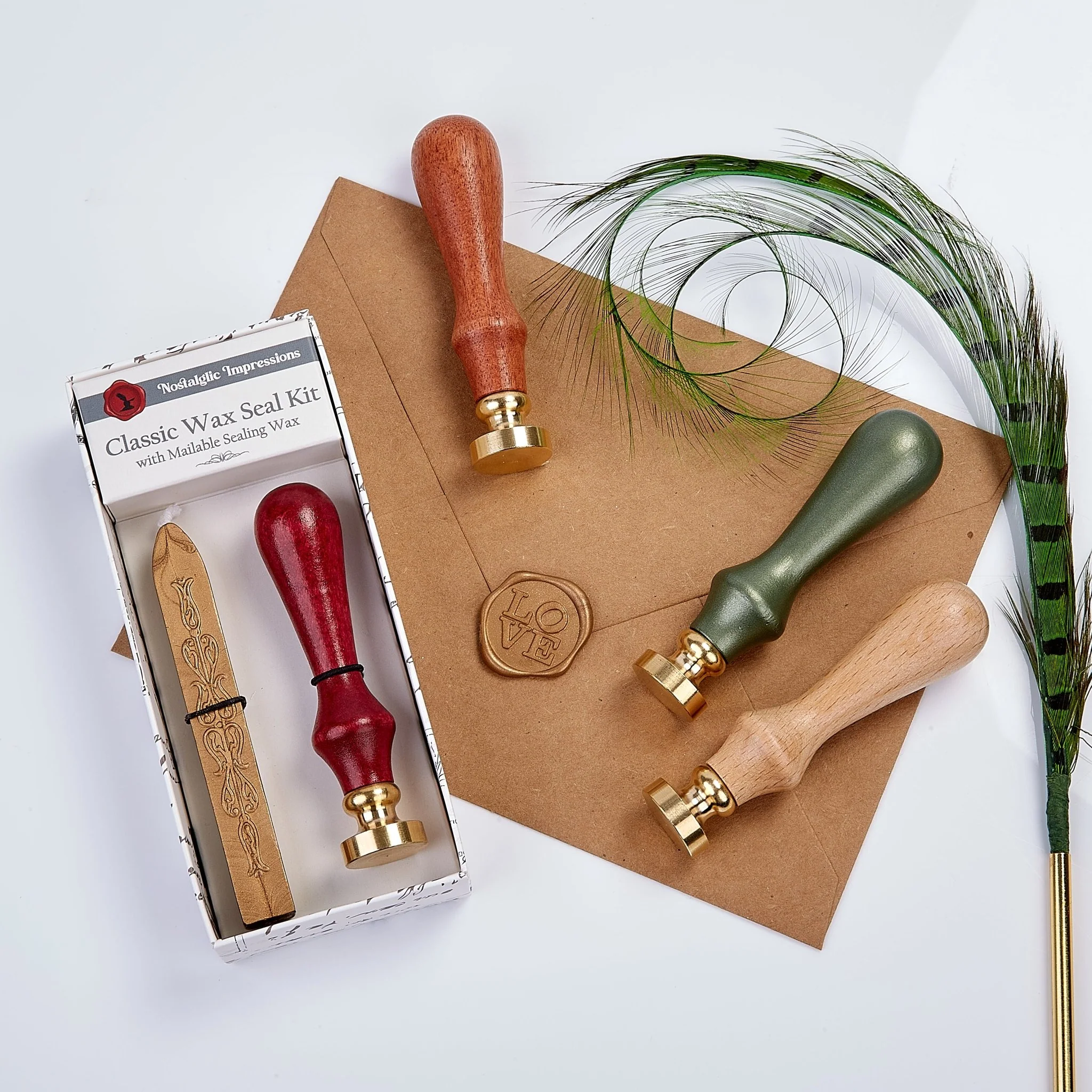 Nature-Inspired Wood Handle Wax Seal Kits