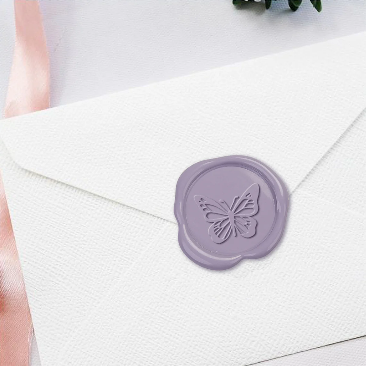 Butterfly Adhesive Wax Seal Quick-Ship Stickers 25PK-Wisteria - Image 2