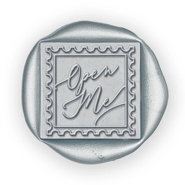 Open Me Hand Pressed Square Adhesive Wax Seals #8823PNS - Image 2