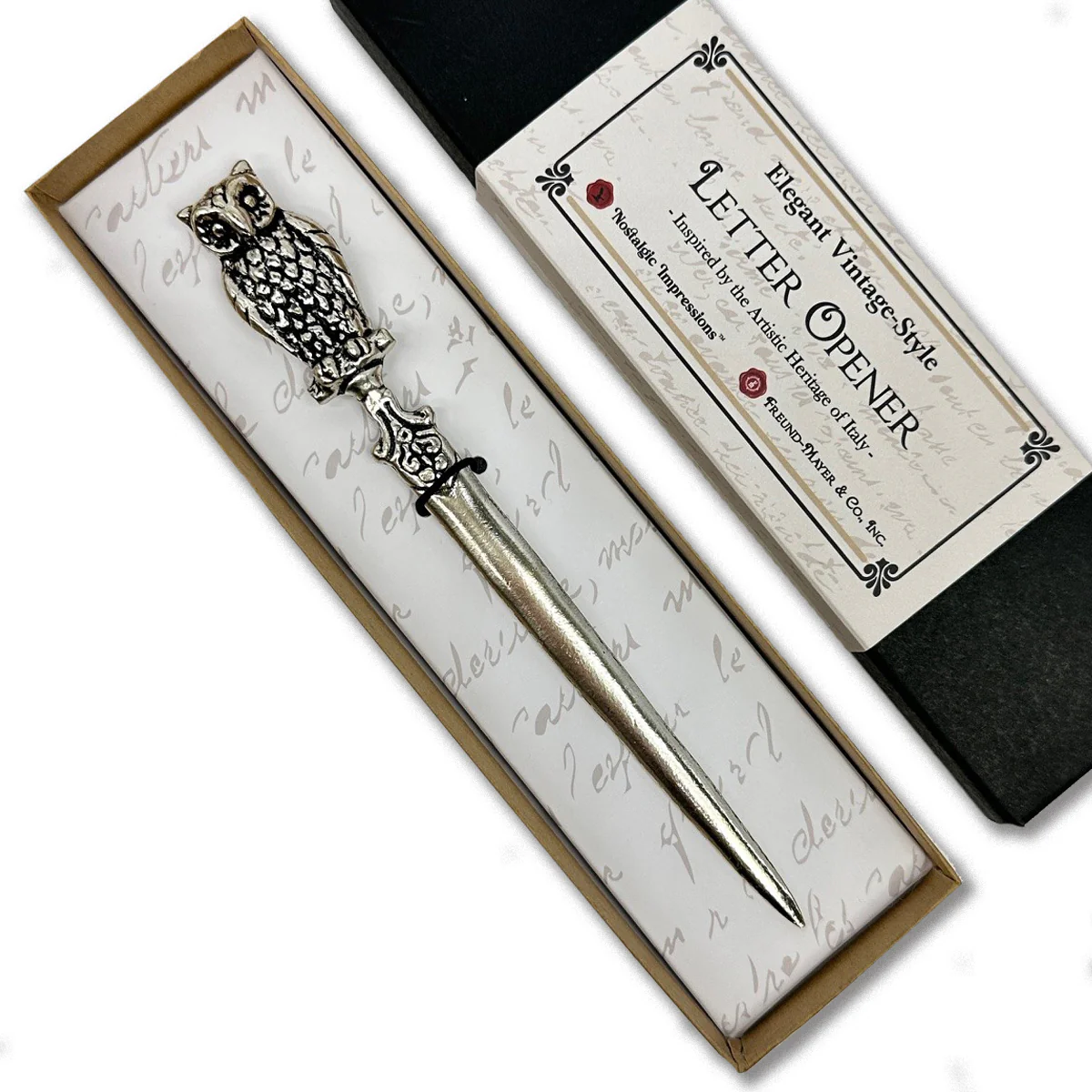 Owl Letter Opener Antique-style -Made in Italy - Image 3