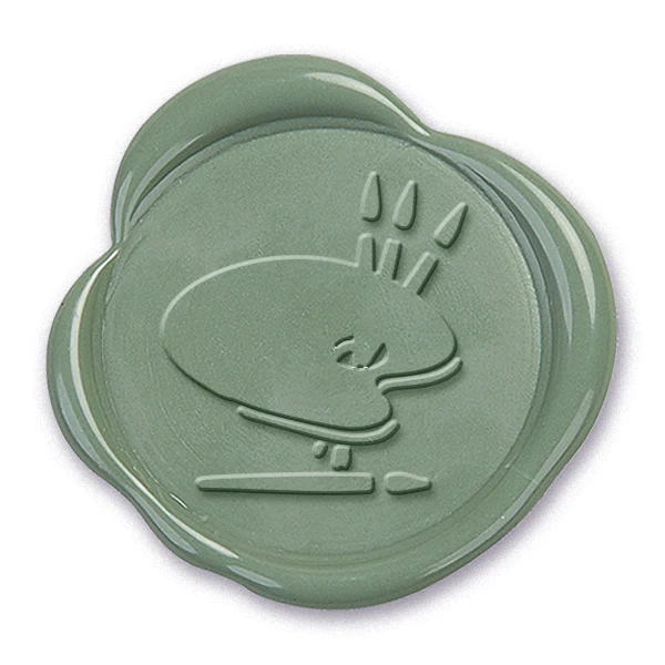 Painter Palette Wax Seal Stamp #R730- USA Handcrafted - Image 2
