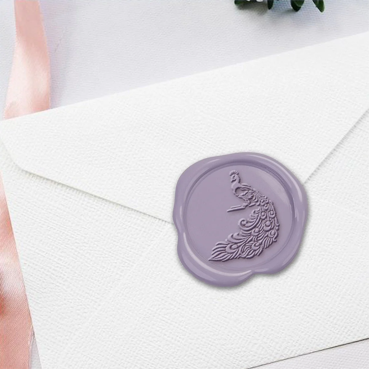 Peacock Hand Pressed Adhesive Wax Seals #3506PNS