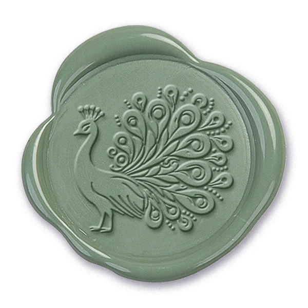Peacock Wax Seal Stamp #3506B-USA Handcrafted - Image 2