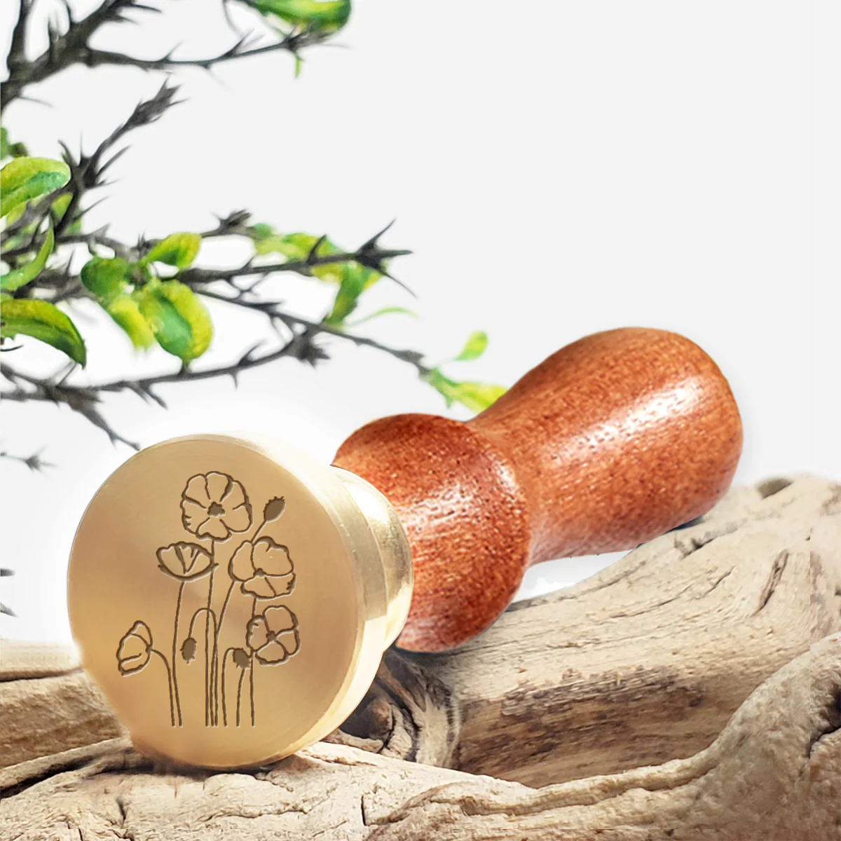 Poppies Wax Seal Stamp #5173- USA Handcrafted