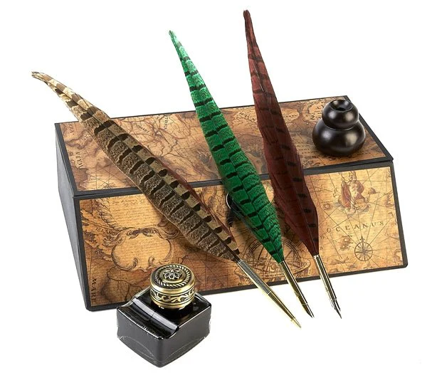 Pheasant Feather Ballpoint Pen - Refillable - Image 3