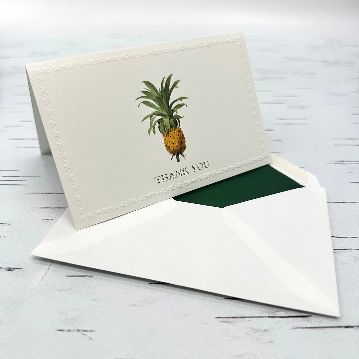 Thank You Notecard Set- Pineapple Made in Italy by Rossi 5x3.5 -10/10