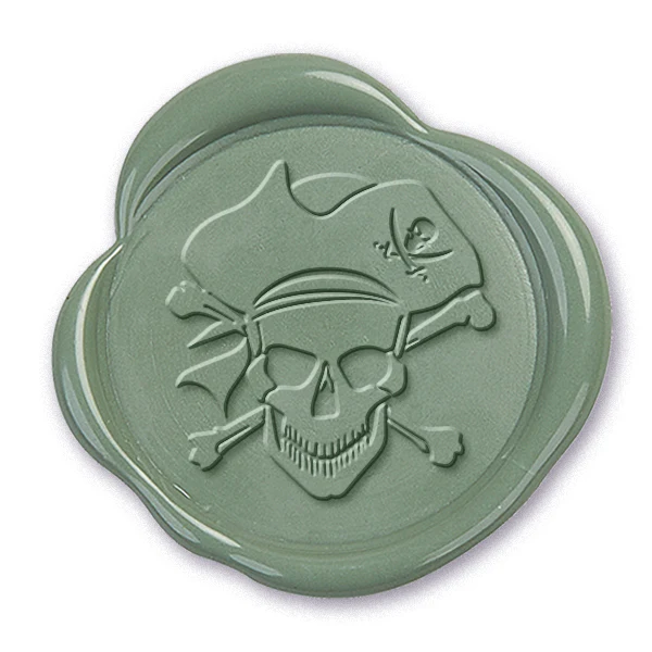 Pirate Skull Wax Seal Stamp #4100- USA Handcrafted - Image 2
