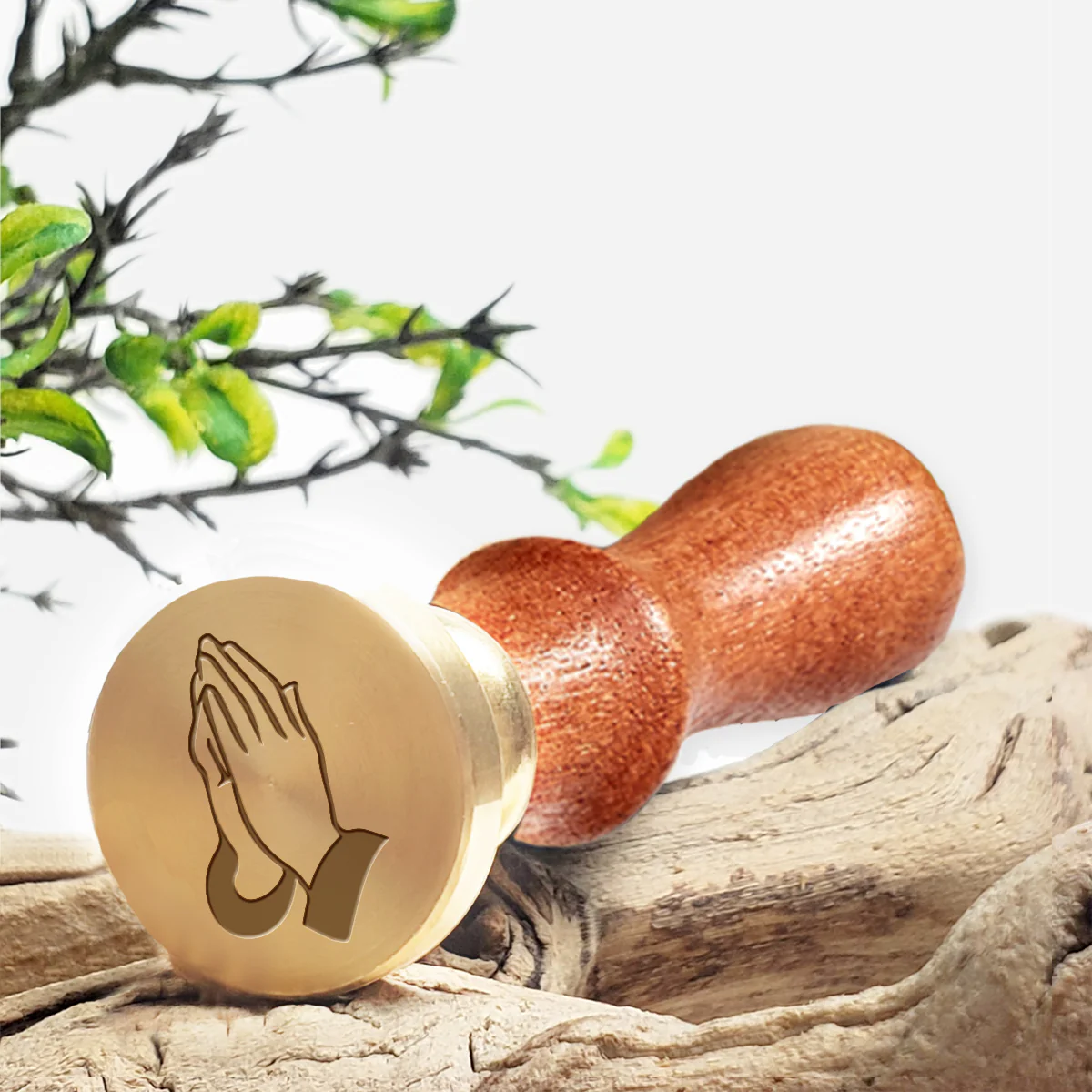 Praying Hands Religious Wax Seal Stamp #R1082-USA Handcrafted