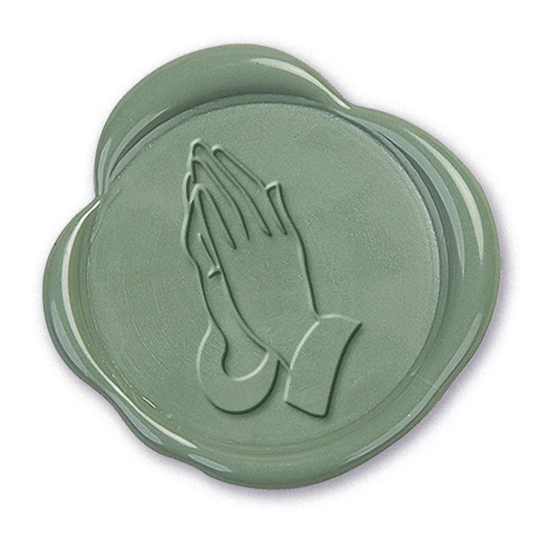 Praying Hands Religious Wax Seal Stamp #R1082-USA Handcrafted - Image 2