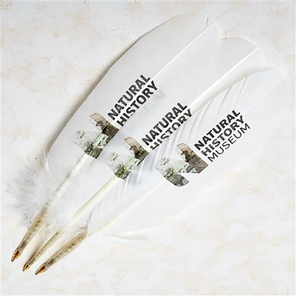 Promotional White Ballpoint  Feather Pen with Custom Logo or Personalization - Image 2