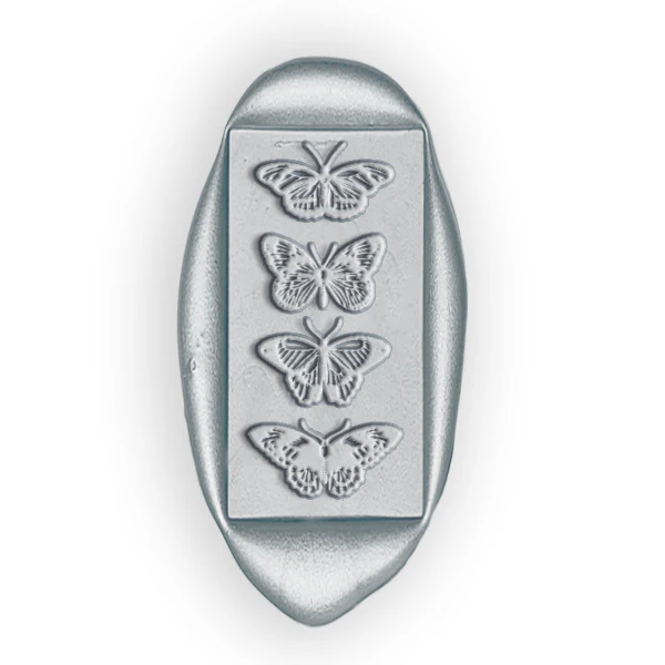 Butterflies Rectangle Wax Seal Stamp #3706-USA Handcrafted - Image 2