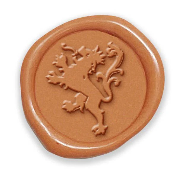 Rampant Lion Hand Pressed Adhesive Wax Seals #2680PNS - Image 2