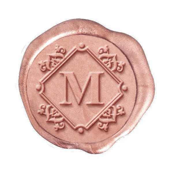 Regal Geo Single Initial Adhesive Wax Seals #8830 Bundle with Stamp - Image 2