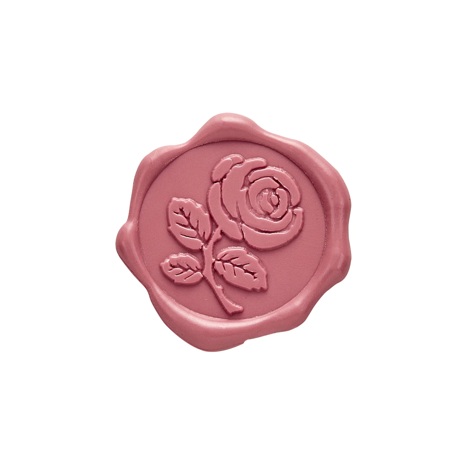 Rose with Stem Adhesive Wax Seal Quick-Ship Stickers 25PK-7 Colors - Image 10