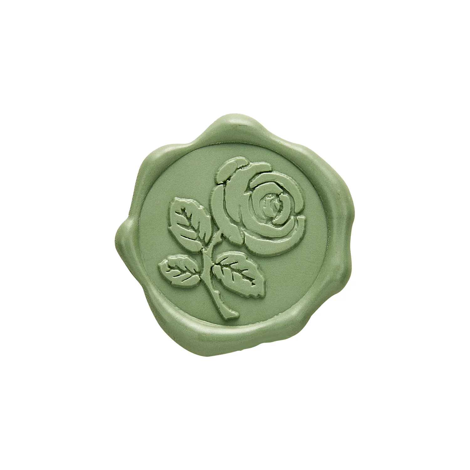 Rose with Stem Adhesive Wax Seal Quick-Ship Stickers 25PK-7 Colors - Image 12