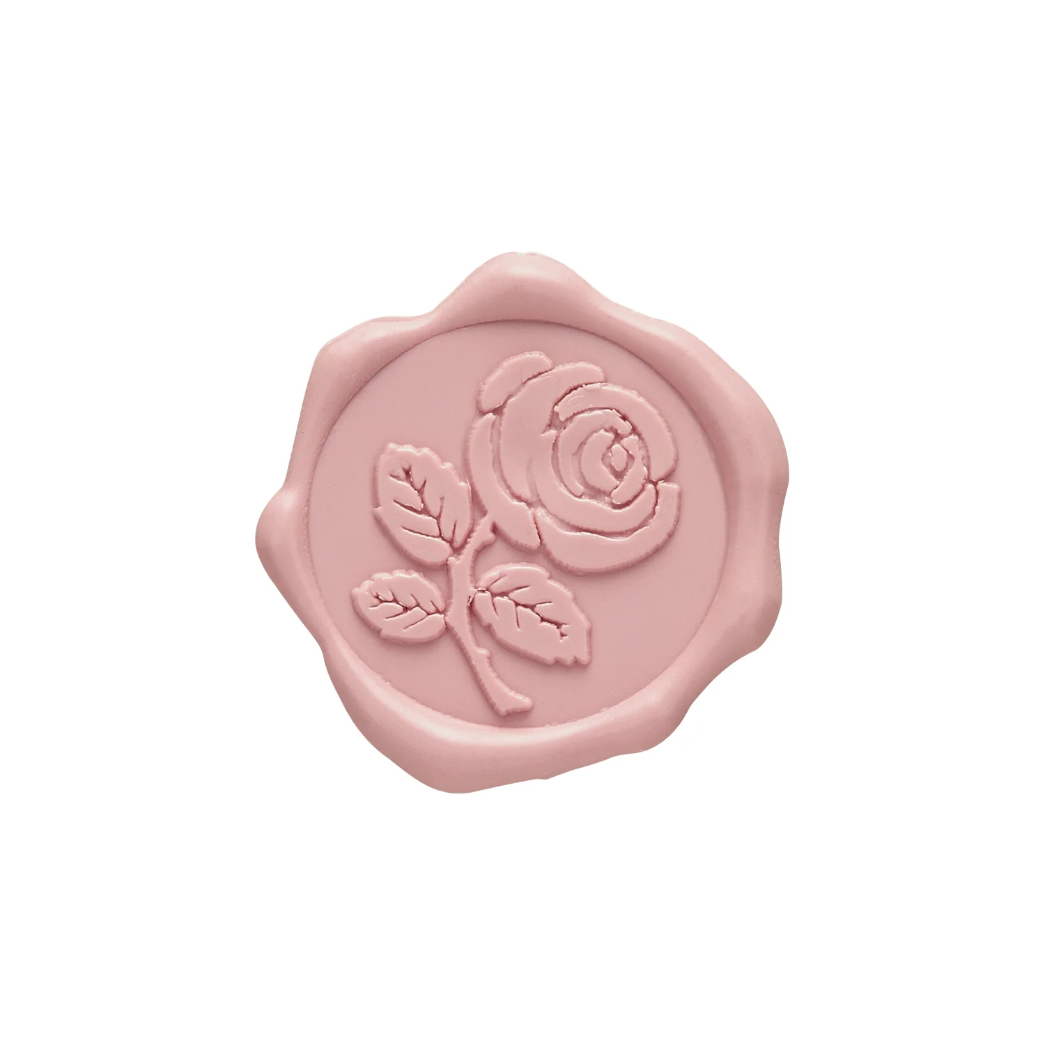 Rose with Stem Adhesive Wax Seal Quick-Ship Stickers 25PK-7 Colors - Image 13