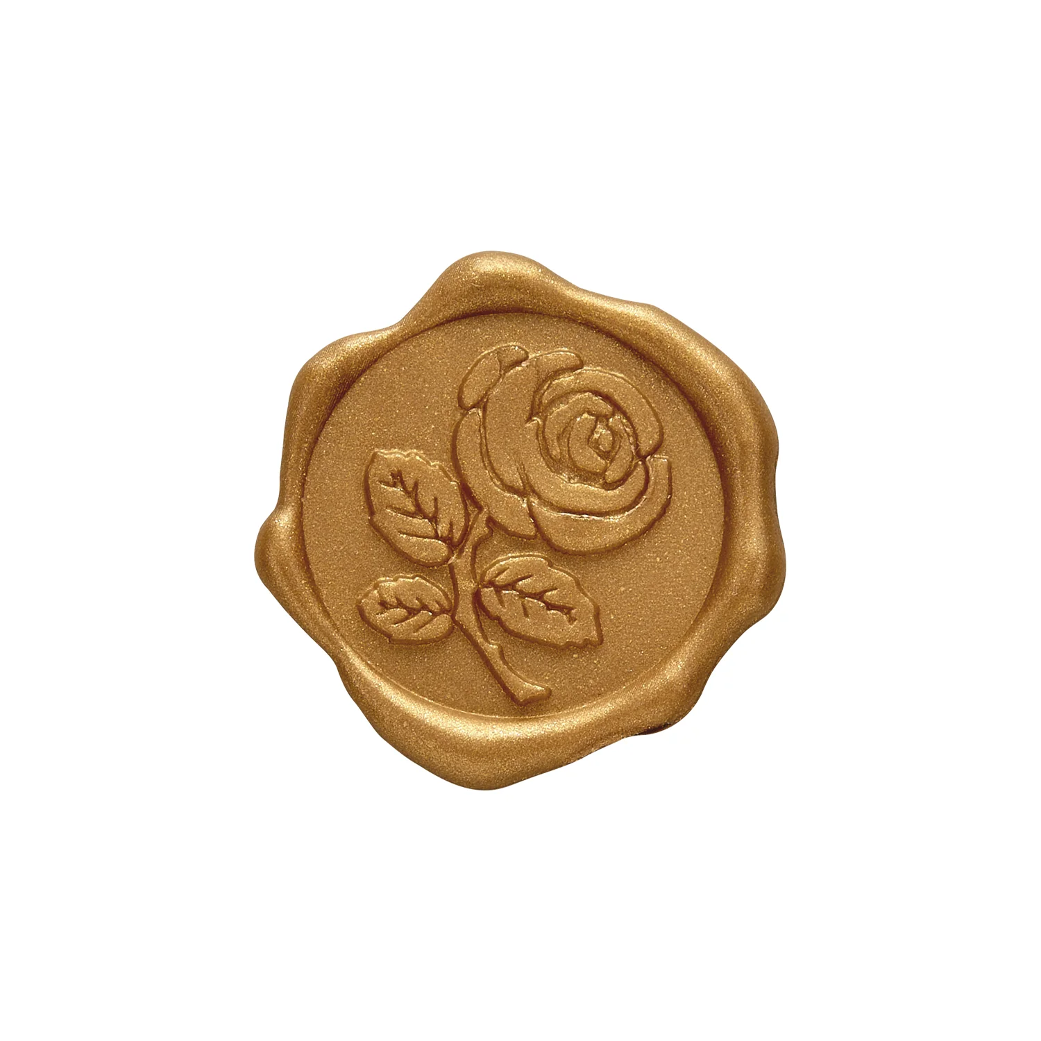 Rose with Stem Adhesive Wax Seal Quick-Ship Stickers 25PK-7 Colors - Image 14
