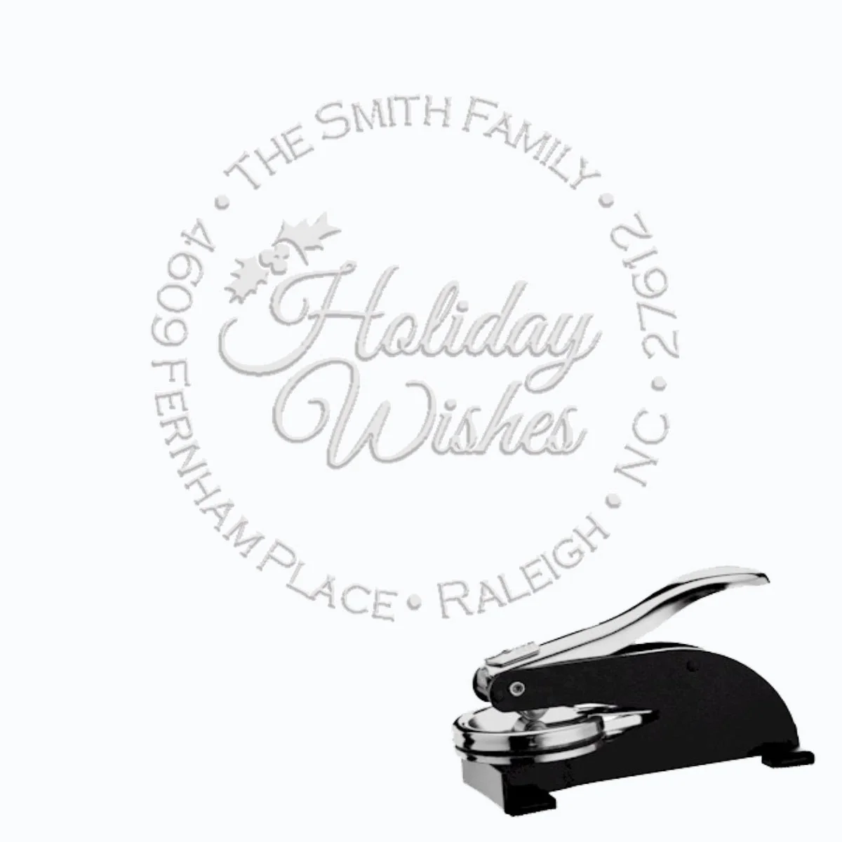 Round Address Paper Embosser with Name & Address #423-1.625" imprint