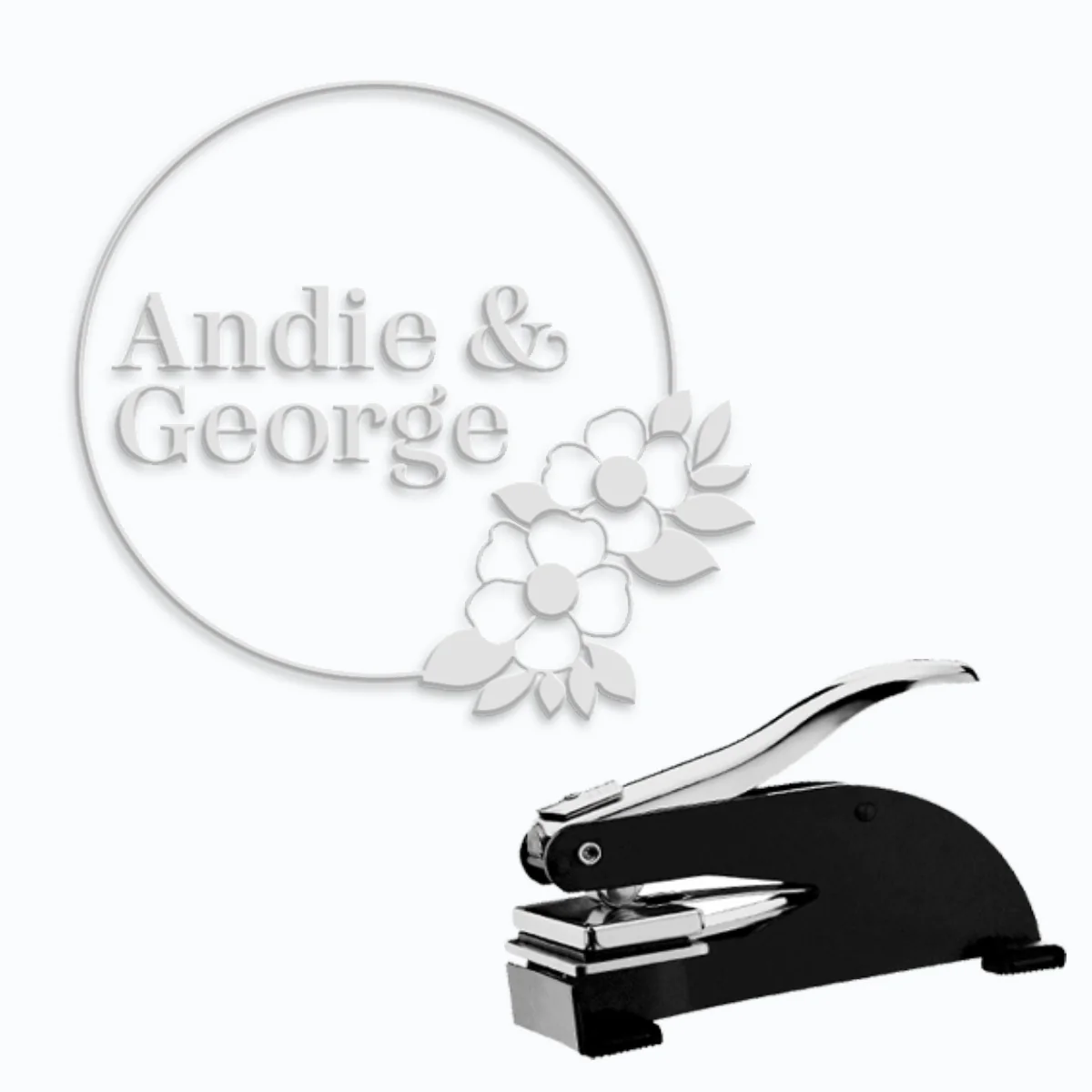Round Paper Embosser with Names #2056 -1.625" imprint