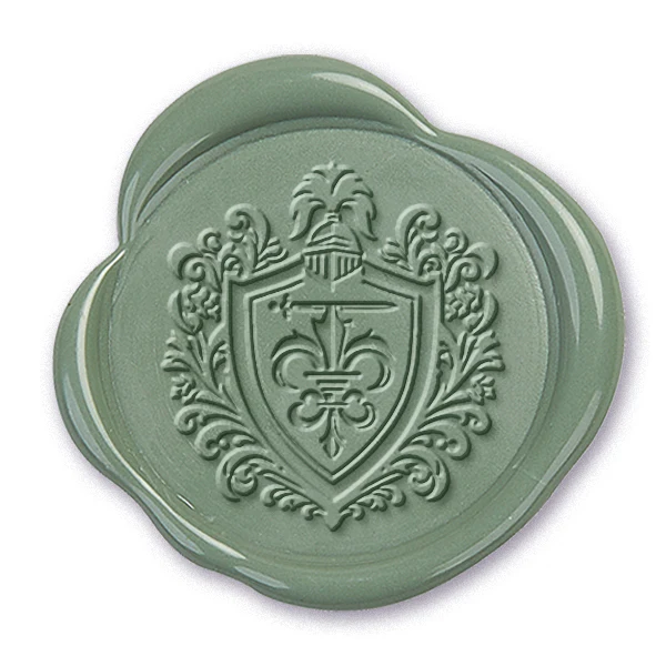 Royal Shield Fleur de Lys Wax Seal Stamp #H116- USA Handcrafted - Image 2