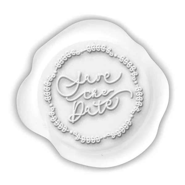 Save the Date Hand Pressed Adhesive Wax Seals #5027PNS - Image 2