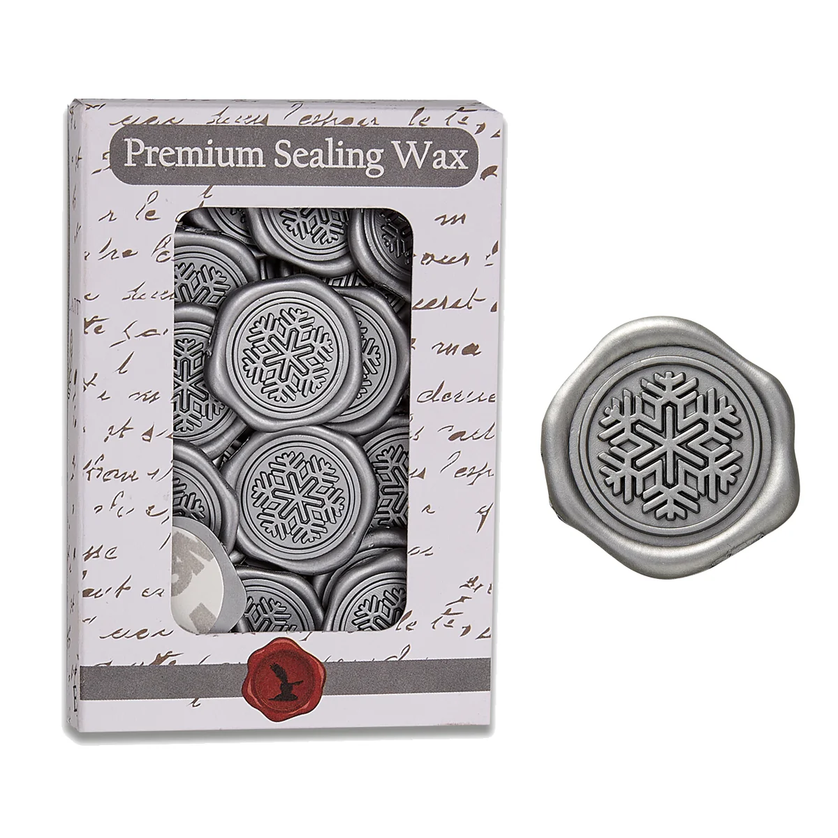 Snowflake Adhesive Wax Seal 25PK Quick-Ship Stickers