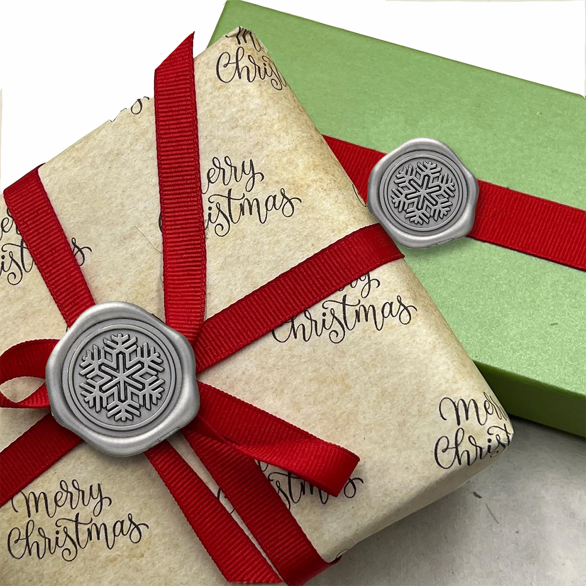 Snowflake Adhesive Wax Seal 25PK Quick-Ship Stickers - Image 4