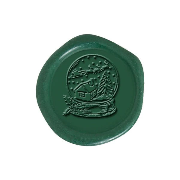 Snow Globe Adhesive Christmas Wax Seal Stickers 8PK - Hand Pressed 1 1/4" - Image 5