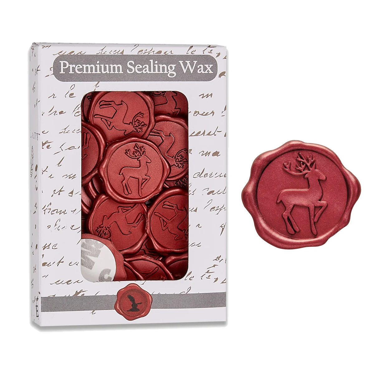 Reindeer Adhesive Wax Seal 25PK Quick-Ship Stickers