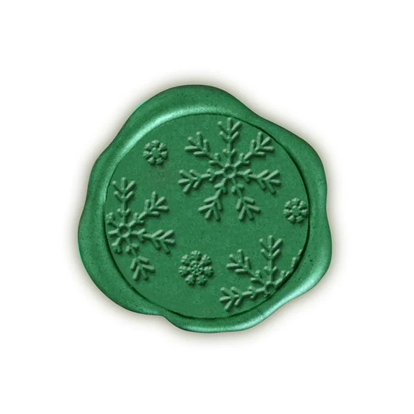 Snowflakes Adhesive Christmas Wax Seal Stickers 8PK - Hand Pressed 1 1/4" - Image 10