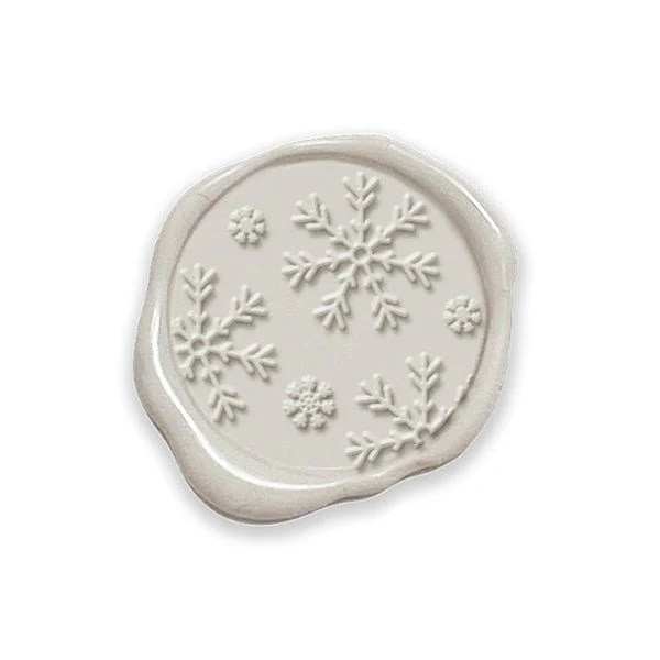Snowflakes Adhesive Christmas Wax Seal Stickers 8PK - Hand Pressed 1 1/4" - Image 12